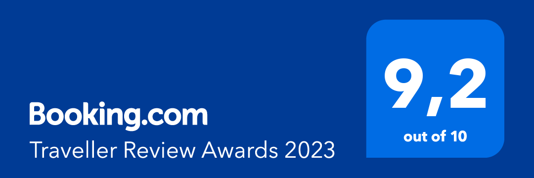 Booking.com award 2023 review score of 9.2 out of 10